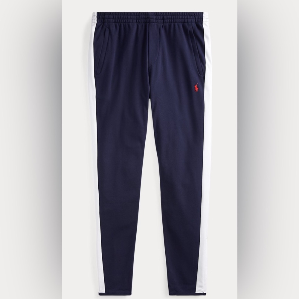 Polo Ralph Lauren Navy and White Interlock Track Pants Men’s Size XS